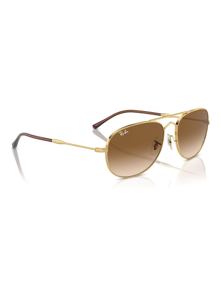 Ray-Ban Gold Tone Bain Bridge Rb3735 Pillow Sunglasses - Image 1 of 6 Ray-Ban Gold Tone Bain Bridge Rb3735 Pillow Sunglasses - Image 1 of 6