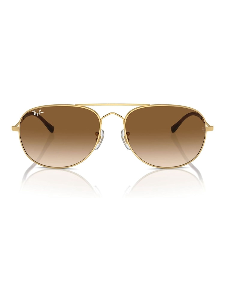 Ray-Ban Gold Tone Bain Bridge Rb3735 Pillow Sunglasses - Image 2 of 6 Ray-Ban Gold Tone Bain Bridge Rb3735 Pillow Sunglasses - Image 2 of 6