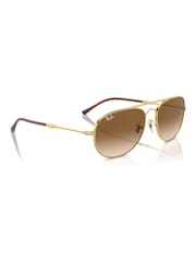 Ray-Ban Gold Tone Bain Bridge Rb3735 Pillow Sunglasses - Image 3 of 8