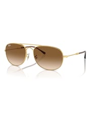 Ray-Ban Gold Tone Bain Bridge Rb3735 Pillow Sunglasses - Image 5 of 8