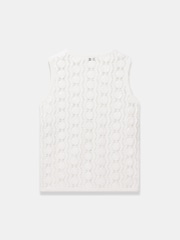 Mint Velvet White Crochet Sequin Top - Image 8 of 8