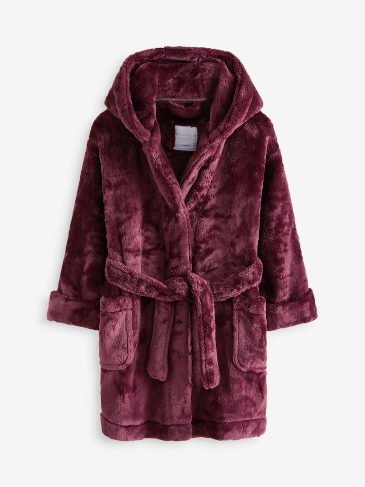 bordeaux - Peignoir en polaire Soft Touch (9mths-16yrs) - Image 4 of 7