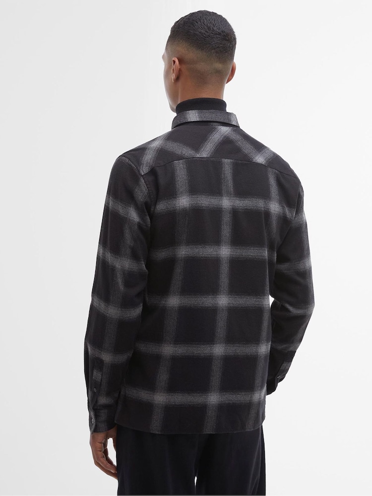 Barbour® International Fenton Check Oxford Black 100% Cotton Shirt - Image 2 of 6