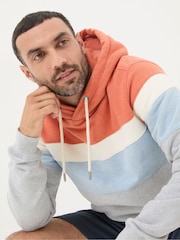 FatFace Brooke Orange Cut and Sew Overhead Hoodie - Image 3 of 9