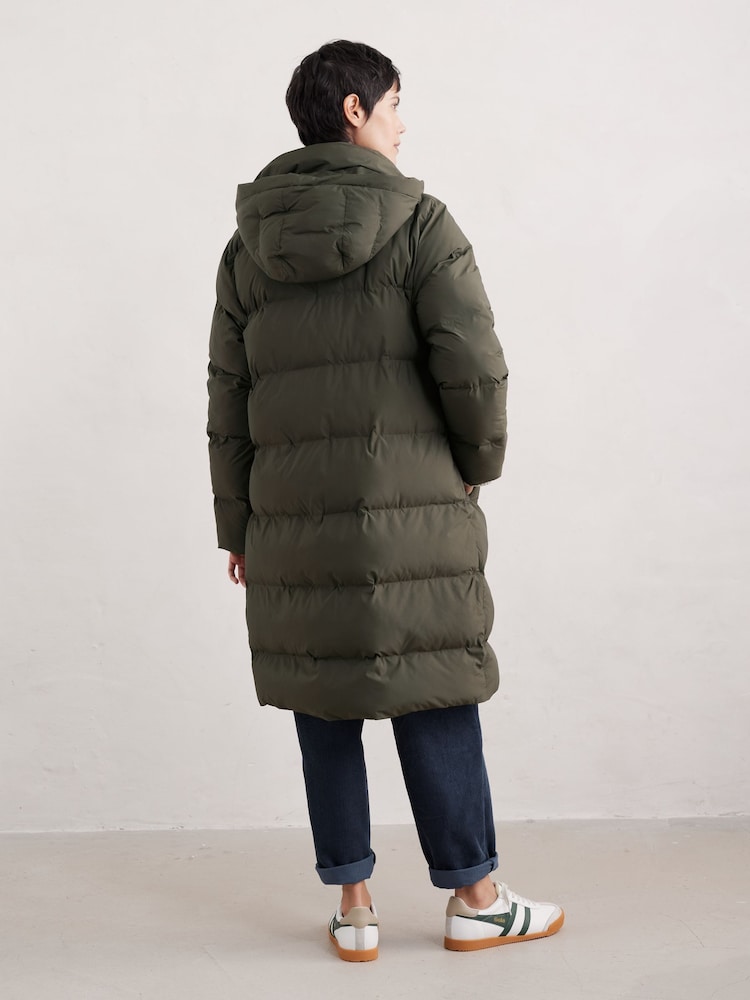 Seasalt Cornwall Green Tall Holywell Bay Waterproof Coat - Image 2 of 5