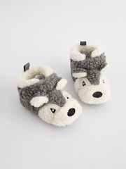 Grey Touch Fastening Character Baby Booties (0-2mths) - Image 1 of 5