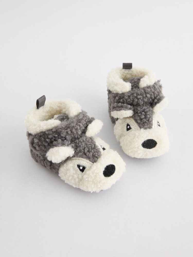 Grey Touch Fastening Character Baby Booties (0-2mths) - Image 1 of 5