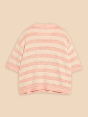 White Stuff Orange Terry Knitted T-Shirt - Image 6 of 7