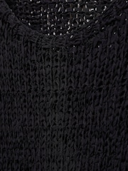 Mango Black Boat-Neck Knitted Sweater - Image 6 of 6