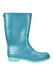 Mountain Warehouse Teal Blue Kids Plain Wellies - Image 2 of 5