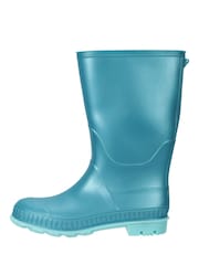 Mountain Warehouse Teal Blue Kids Plain Wellies - Image 3 of 5