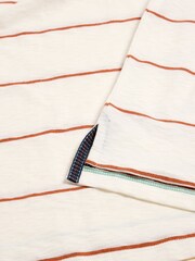 White Stuff Natural Jacquard Stripe Polo Shirt - Image 7 of 7
