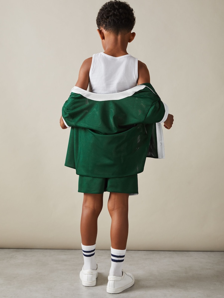 Cămașă de baseball reversibilă Reiss Cooper Airtex - Image 4 of 6