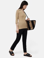 Jigsaw Black Bi Stretch Cigarette Trousers - Image 3 of 5