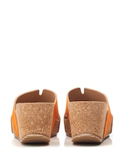 Moda in Pelle Hollie H Band Mules Cork Wedges - Image 3 of 4