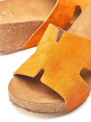 Moda in Pelle Hollie H Band Mules Cork Wedges - Image 4 of 4