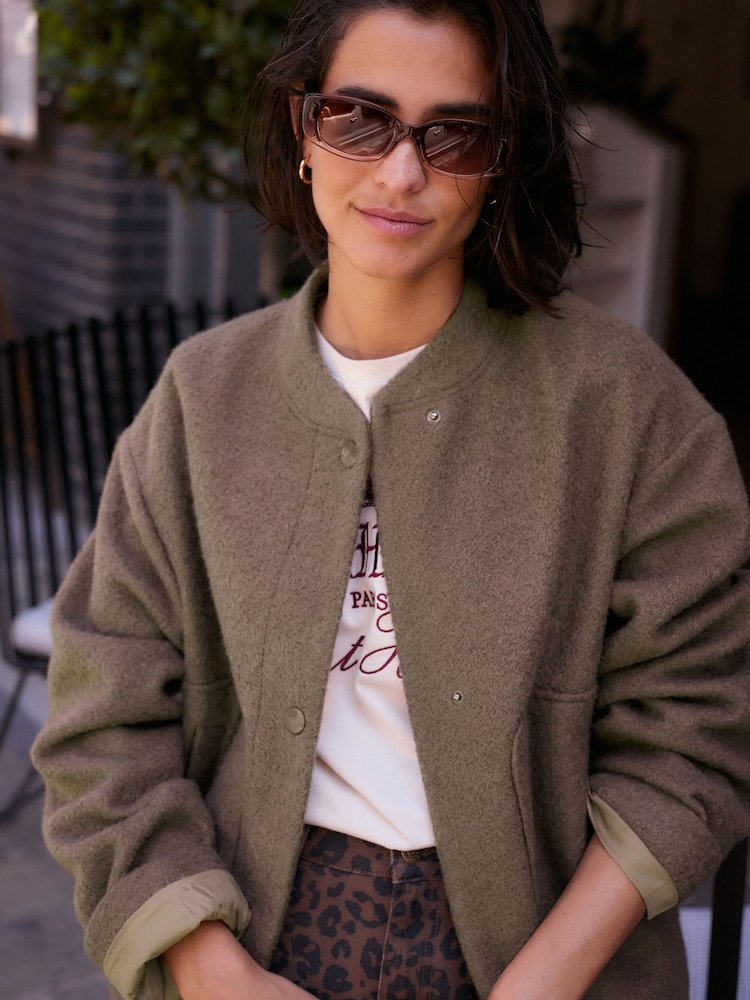 Maulwurfbraun - Textured Bomber Jacket - Bild 1 von 6 Maulwurfbraun - Textured Bomber Jacket - Bild 1 von 6