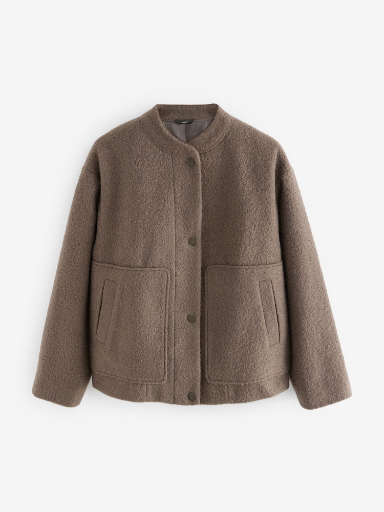 Maulwurfbraun - Textured Bomber Jacket - Bild 6 von 6 Maulwurfbraun - Textured Bomber Jacket - Bild 6 von 6