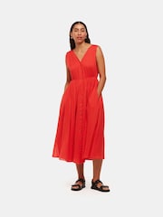 Whistles Red V-Neck Beach Dress - Image 1 of 4