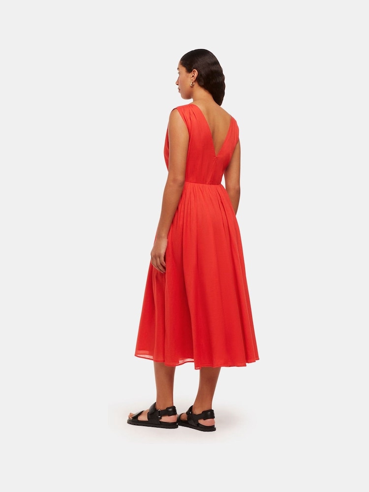 Whistles Red V-Neck Beach Dress - Image 2 of 4
