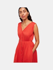 Whistles Red V-Neck Beach Dress - Image 3 of 4