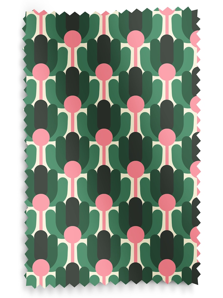 Orla Kiely Jade Green Florida Made to Measure Roller Blinds - Image 6 of 6