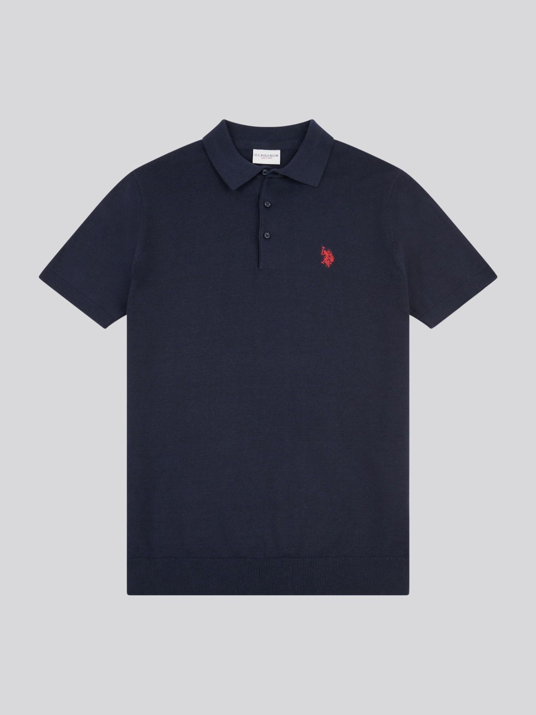 Buy U.S. Polo Assn. Navy Blue Mens Combed Cotton Polo Shirt from