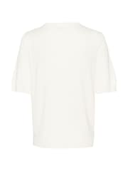 Kaffe Lizza Round Neck Pullover White Jumper - Image 6 of 6
