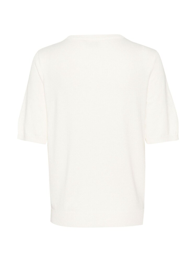 Kaffe Lizza Round Neck Pullover White Jumper - Image 6 of 6