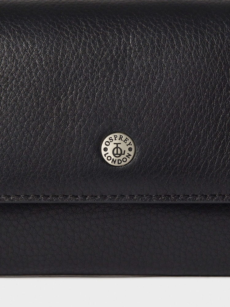Osprey London The Double Zip Leather Black Glasses Case - Image 4 of 4