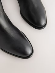Black Leather Standard/Wide Fit Forever Comfort® Slouch Ankle Boots - Image 5 of 5
