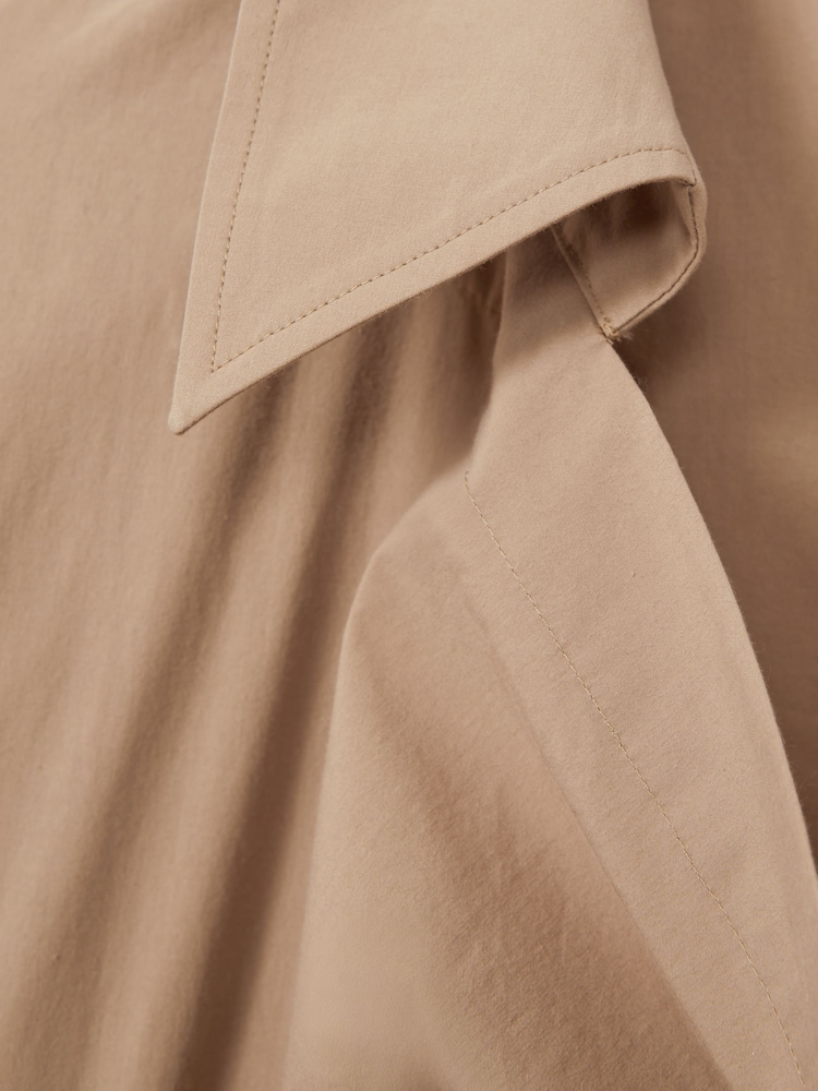 Reiss Stone Jaya Cotton Blend Collared Cowl Neck Mini Dress - Image 5 of 5