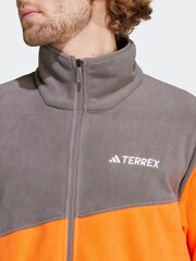 adidas Terrex Orange/Grey Multi Full-Zip Fleece Jacket - Image 5 of 7