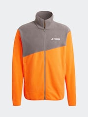 adidas Terrex Orange/Grey Multi Full-Zip Fleece Jacket - Image 7 of 7