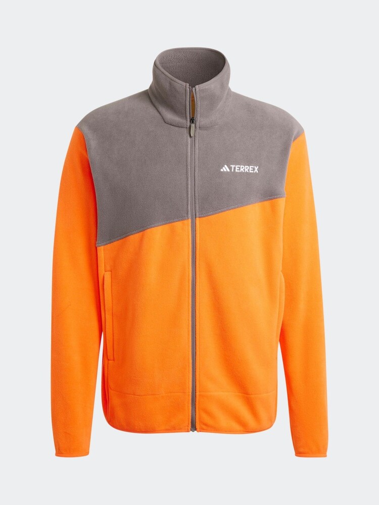 adidas Terrex Orange/Grey Multi Full-Zip Fleece Jacket - Image 7 of 7