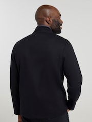 Schwarz - Mountain Warehouse Mens Beta Contrast Zip-Neck T-Shirt - Bild 2 von 5