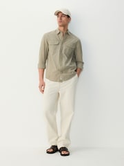 neutre - Stripe Cotton Long Sleeve 100% Cotton Shirt - Image 2 de 9