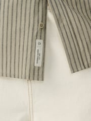 neutre - Stripe Cotton Long Sleeve 100% Cotton Shirt - Image 6 de 9