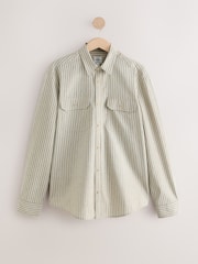 neutre - Stripe Cotton Long Sleeve 100% Cotton Shirt - Image 7 de 9