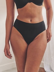 Black High Rise High Leg No VPL Comfort Knickers 3 Pack - Image 3 of 9