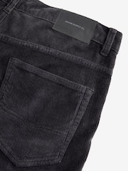 Black Washed Regular Fit Corduroy 5 Pocket Trousers - Image 12 of 12