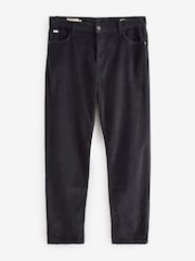 Black Washed Regular Fit Corduroy 5 Pocket Trousers - Image 8 of 12