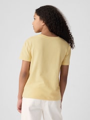 Gap Yellow Star Sequin Graphic Short Sleeve Crew Neck T-Shirt (4-13yrs) - Image 2 of 4