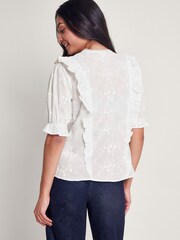 Monsoon White Embroidered Iris Blouse - Image 2 of 5