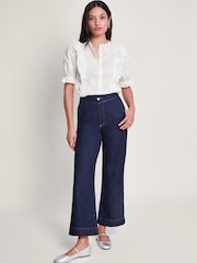 Monsoon White Embroidered Iris Blouse - Image 3 of 5