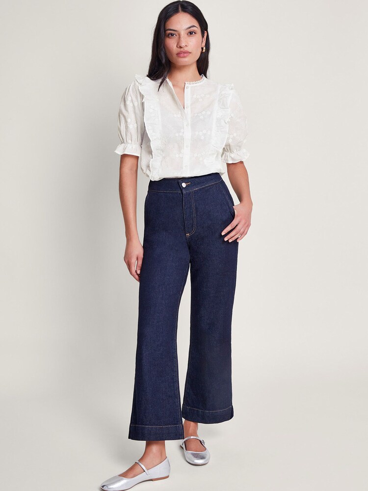 Monsoon White Embroidered Iris Blouse - Image 3 of 5