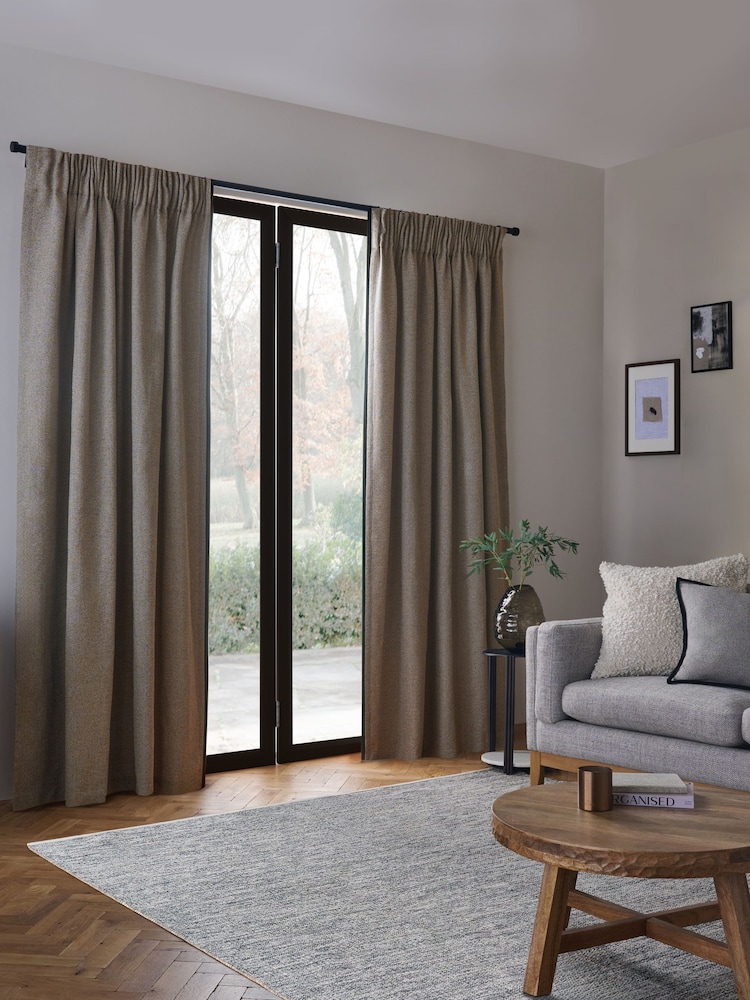 Aubrey Tweed Velur Trim z drobnimi naborki Lined zavese - Slika 1 iz 4 Aubrey Tweed Velur Trim z drobnimi naborki Lined zavese - Slika 1 iz 4