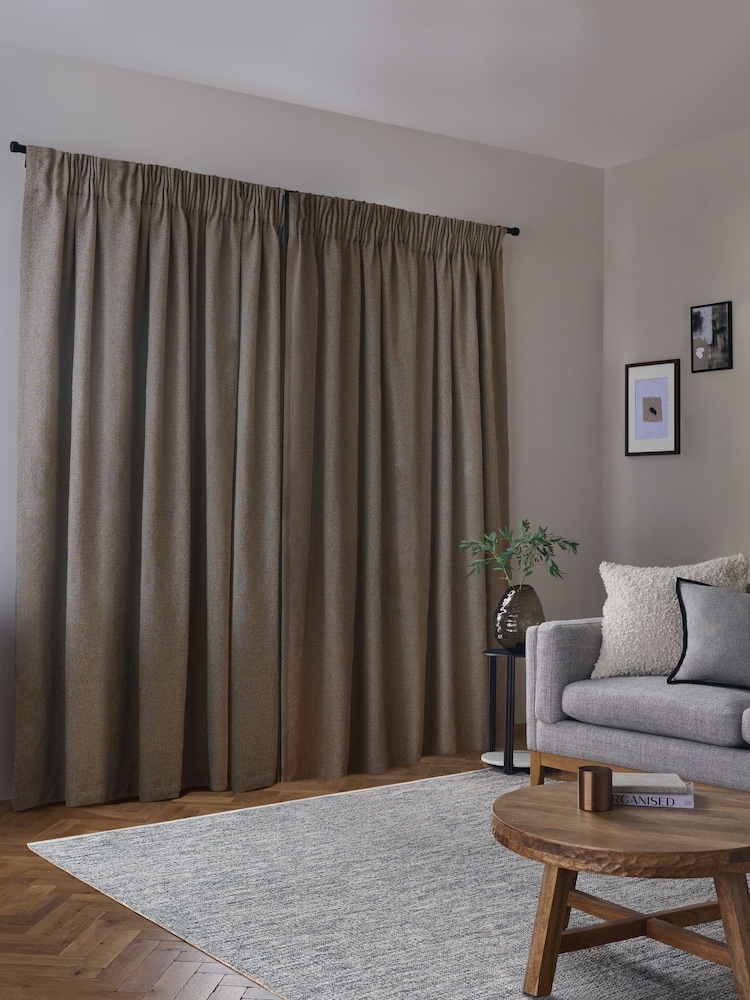 Aubrey Tweed Velur Trim z drobnimi naborki Lined zavese - Slika 2 iz 4 Aubrey Tweed Velur Trim z drobnimi naborki Lined zavese - Slika 2 iz 4