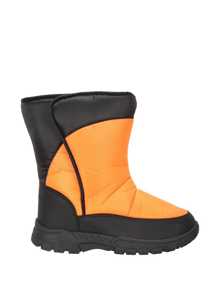 Orange - Mountain Warehouse Caribou Kids Single Stripe Sherpa Lined Adaptive Snow Boots - Image 1 of 5 Orange - Mountain Warehouse Caribou Kids Single Stripe Sherpa Lined Adaptive Snow Boots - Image 1 of 5