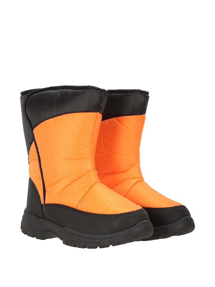Mountain Warehouse Orange Caribou Kids Single Stripe Sherpa Lined Adaptive Snow Boots - Image 3 of 5